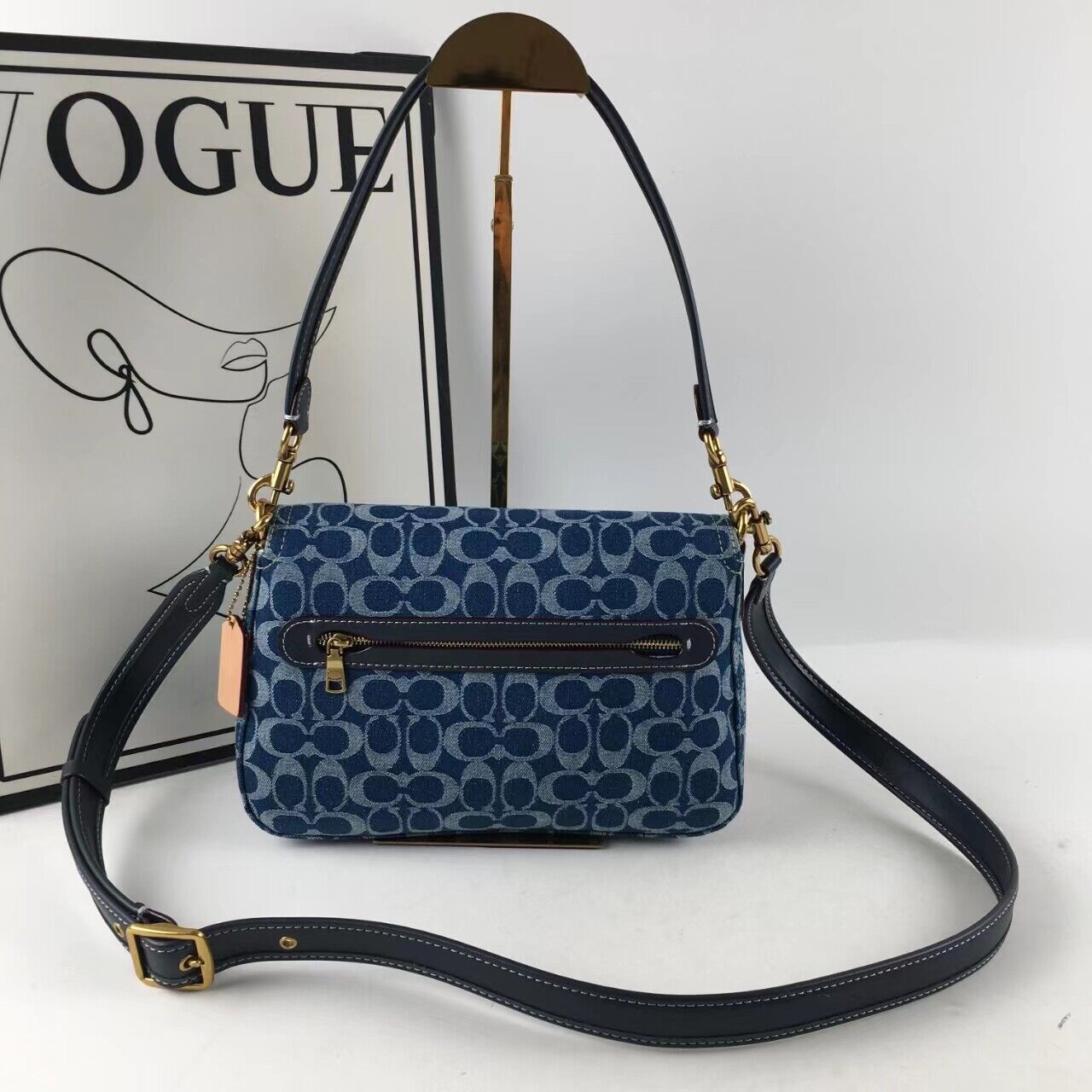 Coach CA105 Tabby Shoulder Crossbody Bag - Signature Denim ๐