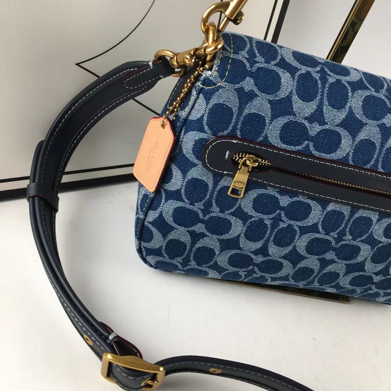 Coach CA105 Tabby Shoulder Crossbody Bag - Signature Denim ๐