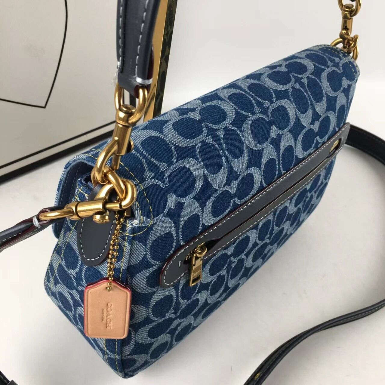 Coach CA105 Tabby Shoulder Crossbody Bag - Signature Denim ๐