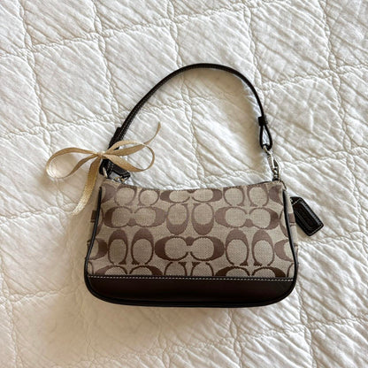 Coach Monogram Mini Baguette Bag