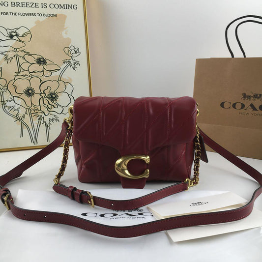 COACH Times Square Tabby Shoulder Bag 20 - Quilted Merlot CW629 🍷👜